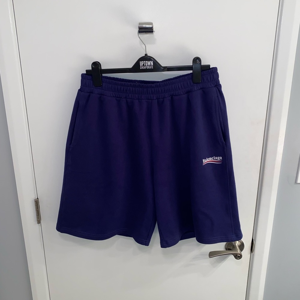 Balenciaga sweat shorts navy blue size 32 waist
